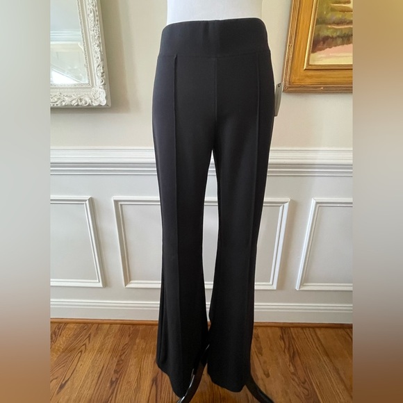 New Anthropologie Maeve Slim Knit Flare Pants Black Size S - Picture 6 of 8